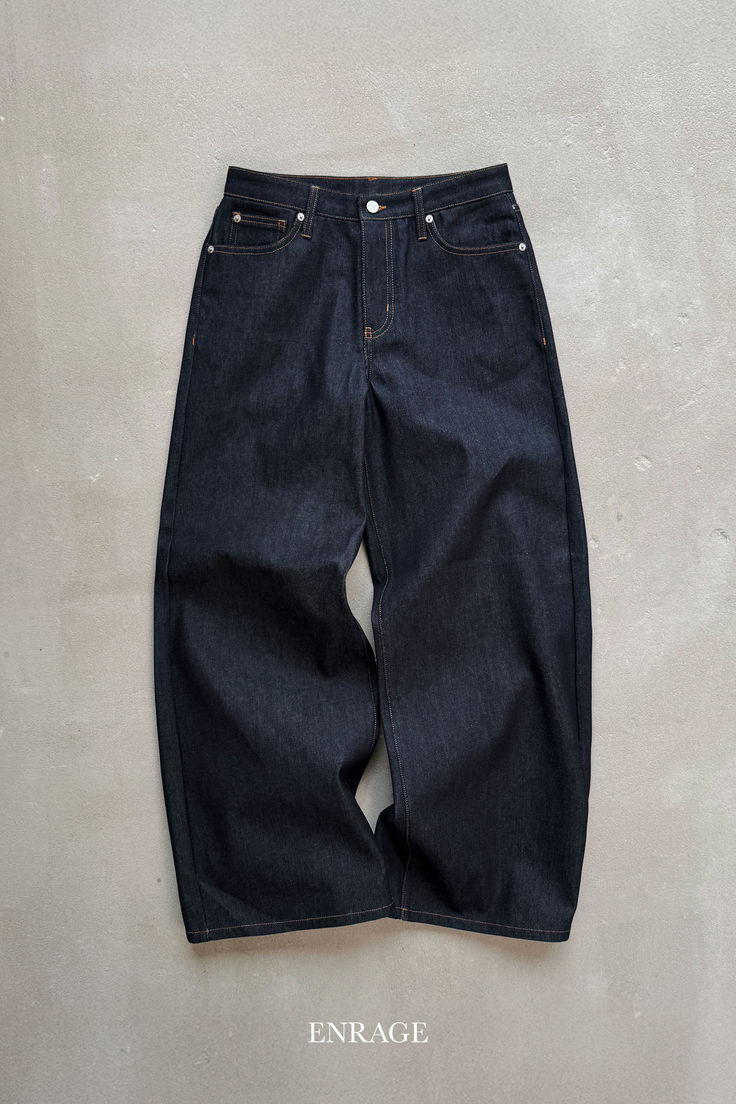 Meet our take on wide leg raw denim in our…